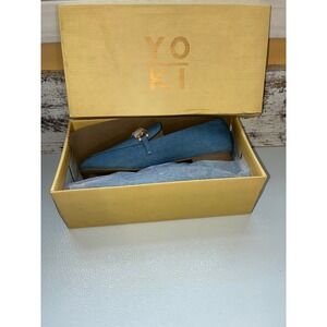 YOKI Women's EDLINE-36 Denim Loafers Slip On Shoes Blue Size 6.5